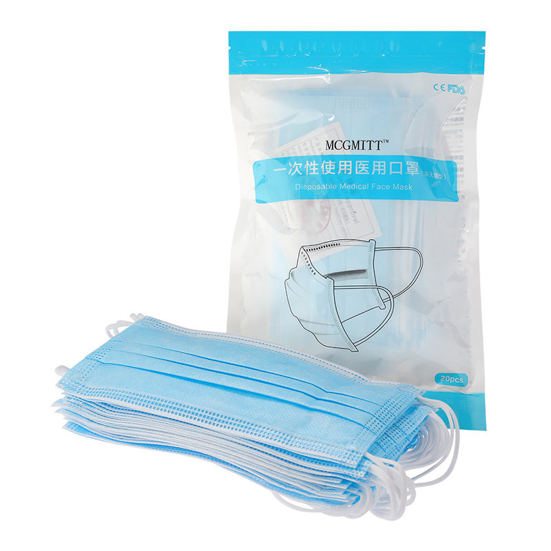 MCGMITT Medical Face Mask Disposable Hygenix 3ply Disposable Face Masks PFE 99% Filter 50pcs/pack