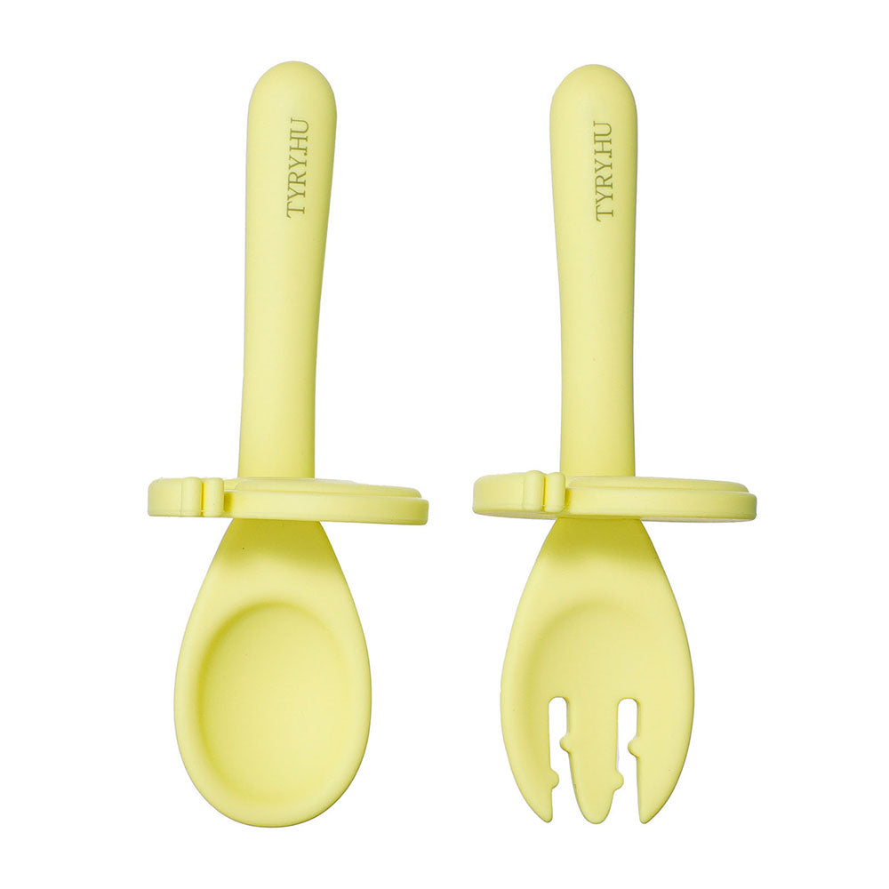 Infant And Toddler Silicone Feeding Spoon And Fork Set, Soft And Safe,  Great For Self-feeding Training, Food-grade Silicone