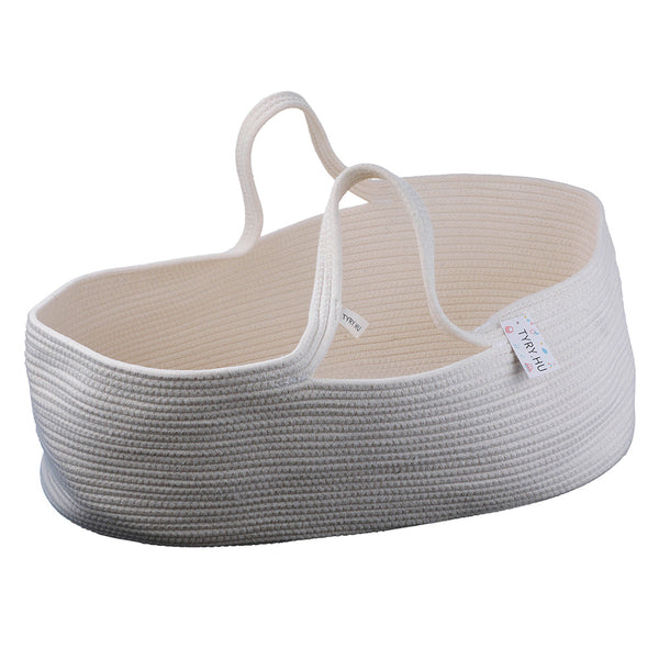 TYRY.HU Brand Moses Basket Cotton Rope Woven Baby Carrying Basket Folding Portable Newborn Bed Outdoor Sleeping Fence