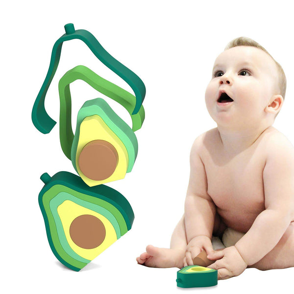 Baby Stacking and Teething Educational Toys (Avocado Shape)