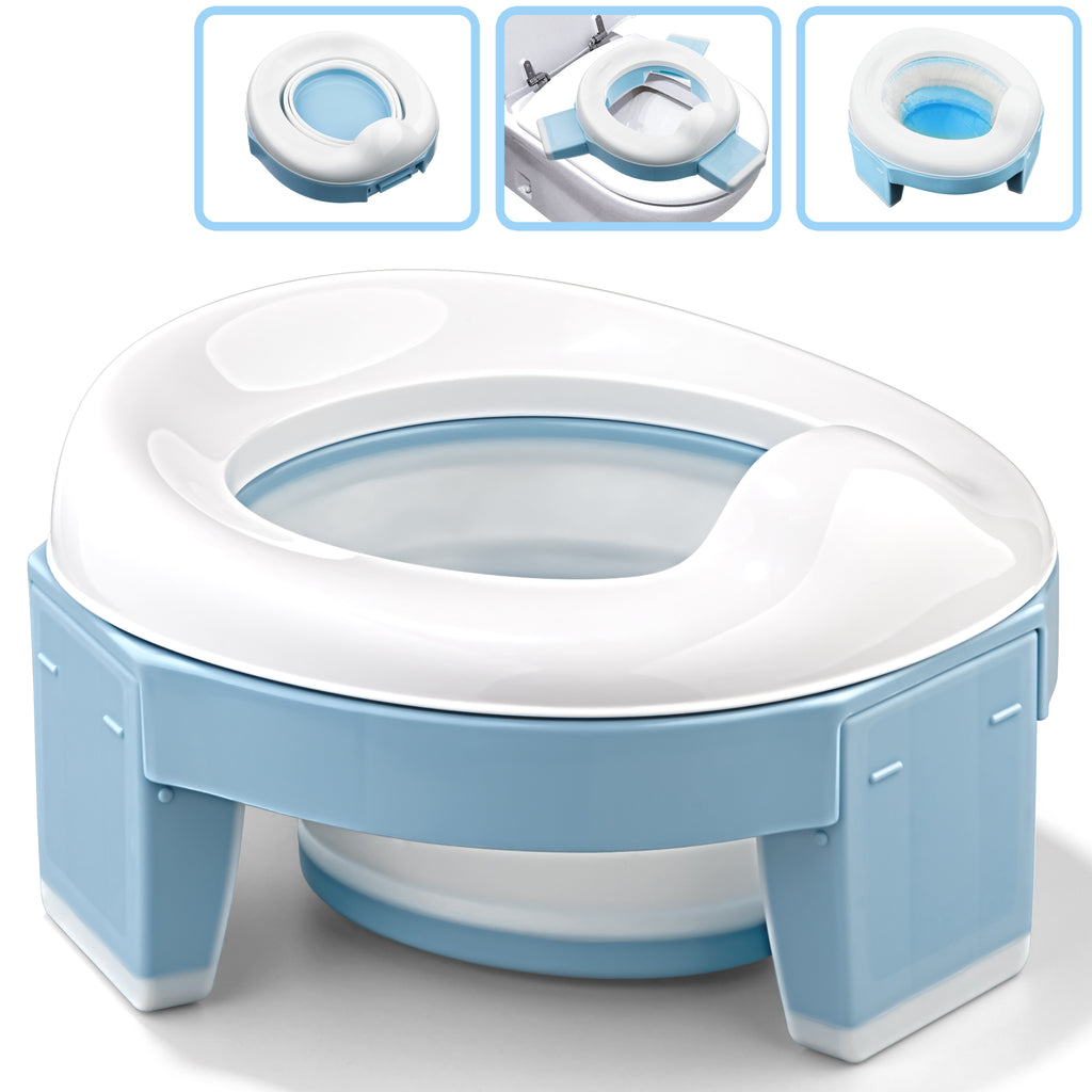 Btideas Travel Potty, Foldable Portable Potty Training Seat for Toddler,  Potty Training Toilet